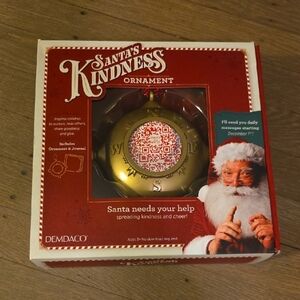 Demdaco :Santa's Kindness Gold Compass Ornament And Journal. NEW